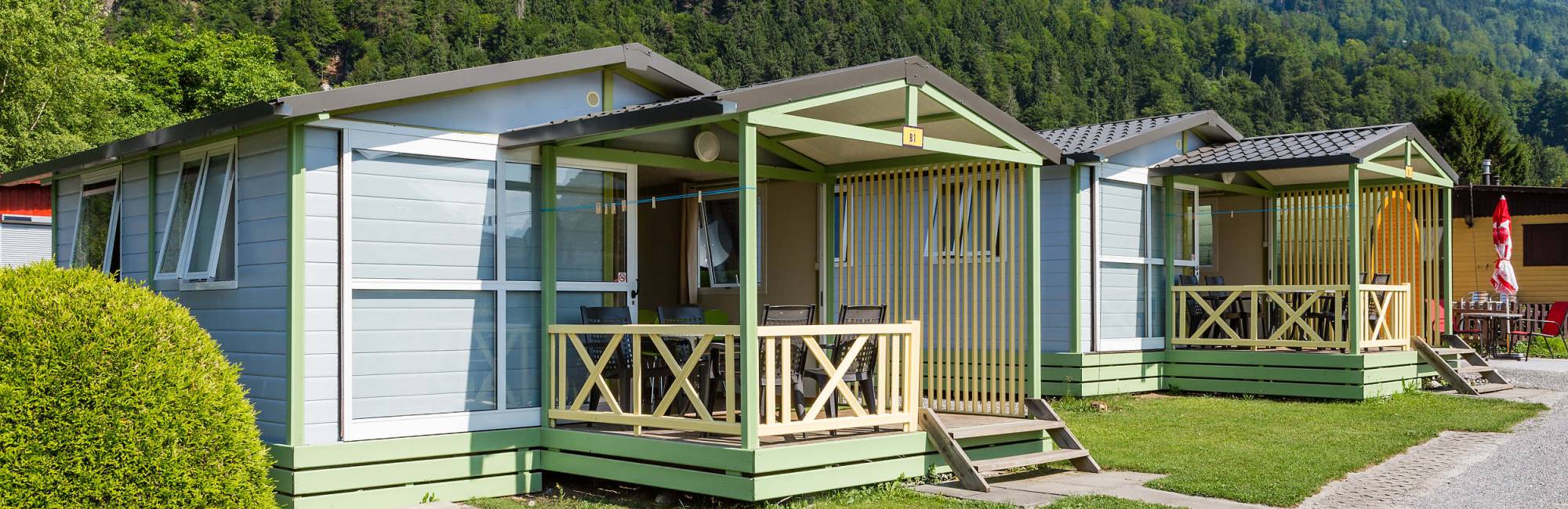 Op Camping Lazy Rancho te huur: 2 vakantie bungalows voor max. 5 personen